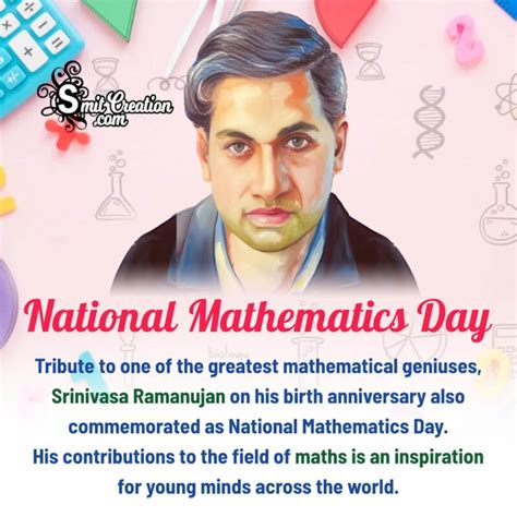 Tribute To Shri Srinivasa Ramanujan On Mathematics Day Image - SmitCreation.com