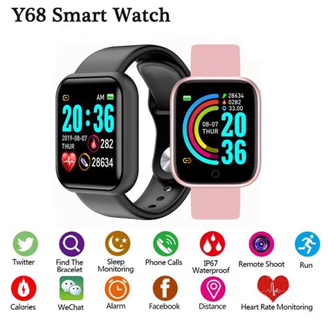 Smartwatch Relógio Inteligente Y68 D20 Atualizado Monitor Cardíaco