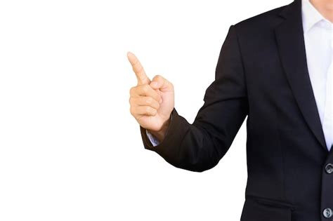 Premium Photo Midsection Of Businessman Pointing While Standing