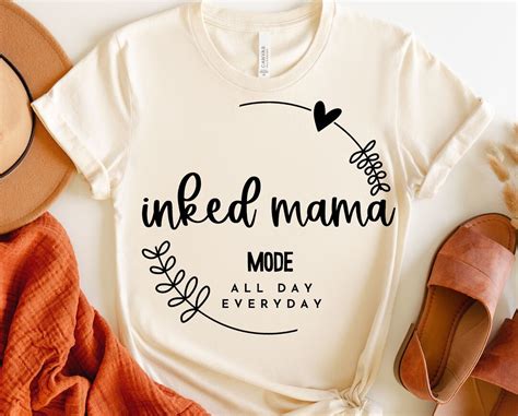 Inked Mama Svg And Png Cricut Tattooed Mom Shirt Svg Mama Etsy