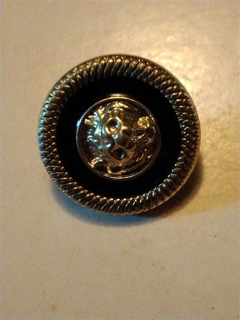 Antique Picture Button Brass With Shank ITG Co