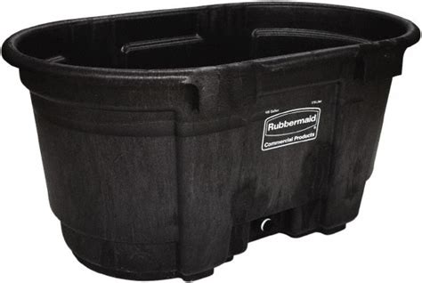 Rubbermaid 100 Gallon Black Oval Plastic Stock Tank 53800686 Msc Industrial Supply