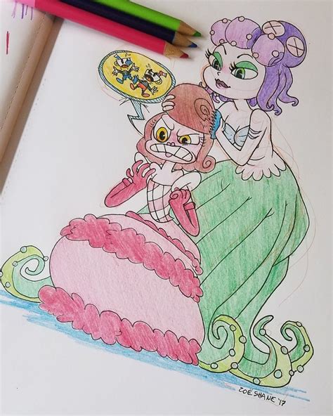 🐙 🍭 Cuphead Baroness Von Bon Bon Cala Maria Calamaria Girltime Cute