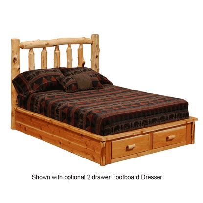 Fireside Lodge Traditional Cedar Log Platform Bed