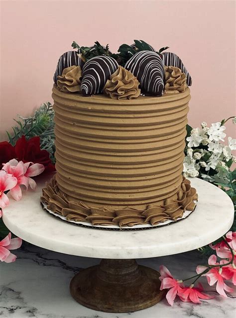 Chocolate Covered Strawberries Cake