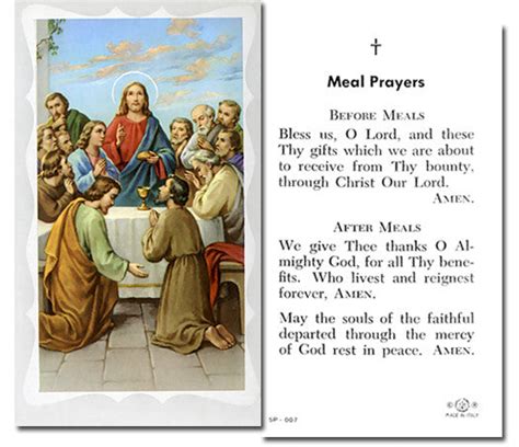 Prayer Before And After Meals