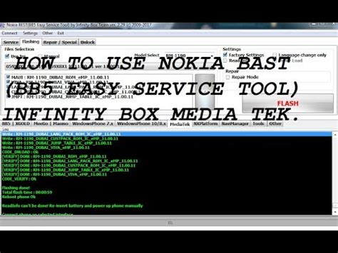 How To Use Nokia Bast Bb Easy Service Tool Infinity Box Media Tek