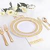 Amazon Wdf Pcs Gold Plastic Plates Gold Plastic Plates With