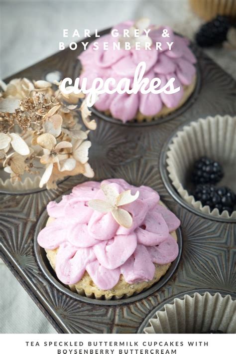 Earl Grey And Boysenberry Cupcakes — A Sweet Little Life Creative