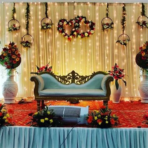 Simple Stage Decorations With Flowers