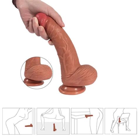 REALISTIC DILDO COCK SUCTION CUP ANAL BUTT PLUG PENIS MASTURBATOR FOR