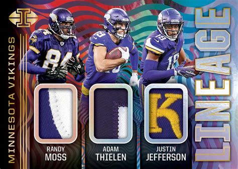 Lineage Gold Randy Moss Adam Thielen Justin Jefferson MOCK UP