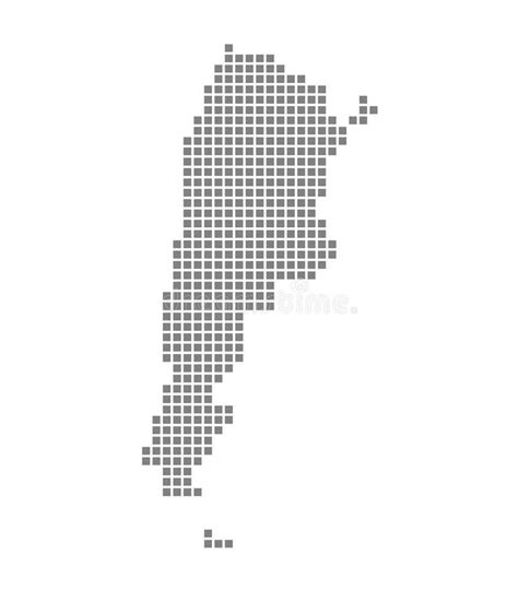 Mapa De Pixel De Argentina Vector O Mapa Pontilhado De Argentina Isolou