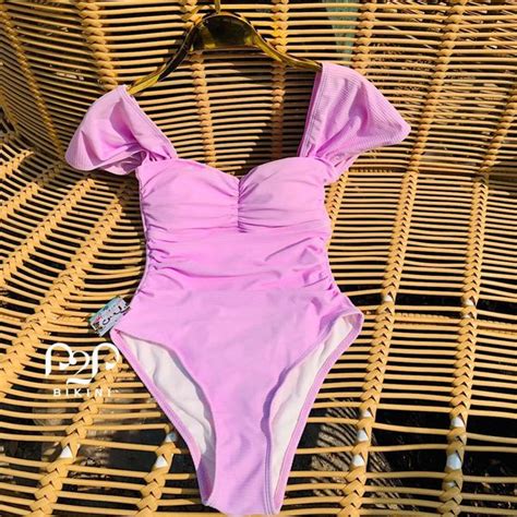Monokini tay ngắn tím môn P P Bikini Thương hiệu đồ bơi nữ đồ bơi nam hàng đầu Việt Nam