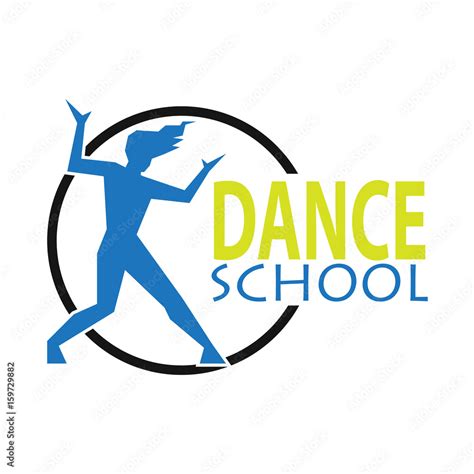 dance logo for dance school, dance studio. vector illustration Stock ...