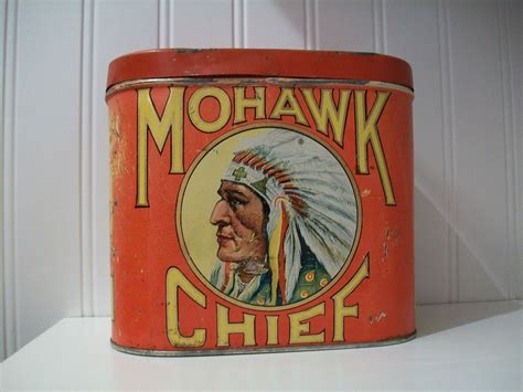 Mohawk Chief Cigar Tin Vintage Tin Signs Vintage Tins Vintage Packaging