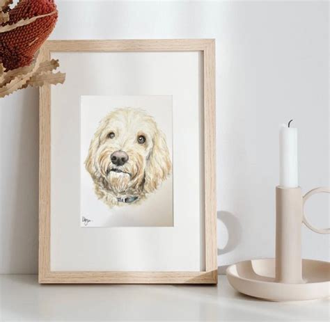 Custom Animal Portraits Dog Portraits Hand Painted Water Colour