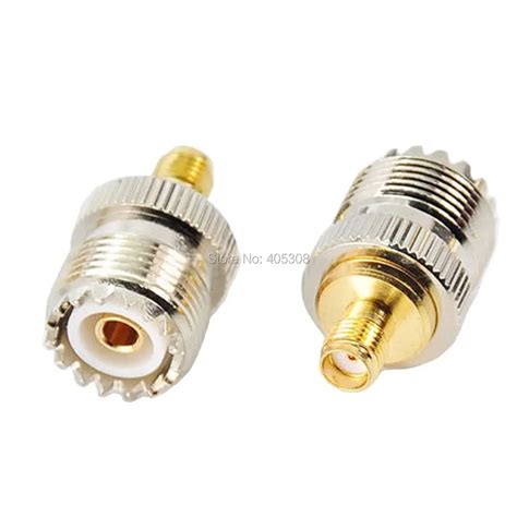 2x Alloy Sma Female To Uhf Female So239 Plug Jack Rf Adapter Connector