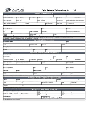 Fillable Online Ficha Cadastral Refinanciamento 13