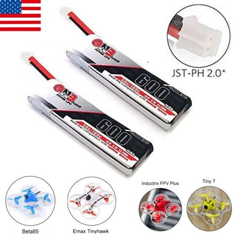 New E Flite 200mah 1s 45c Lipo Battery Eflb2001s45 Inductrix Fpv Free Us Ship Ebay