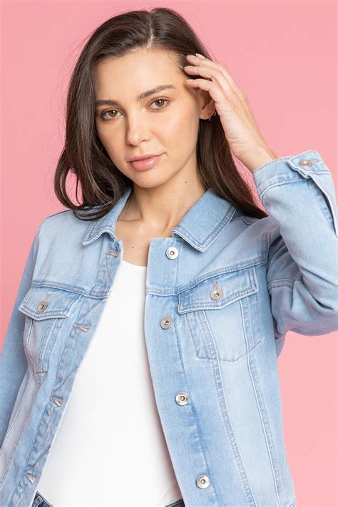 Light Blue Classic Cotton Denim Jacket Roman Uk