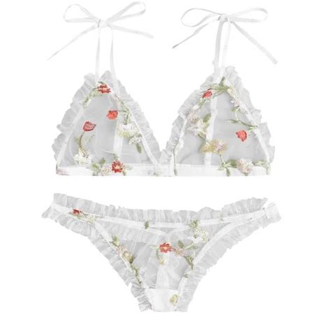 Soutien Gorge Nouvelle Mode Sexy String String V Tements De Nuit Sous V Tements Lingerie Fleur