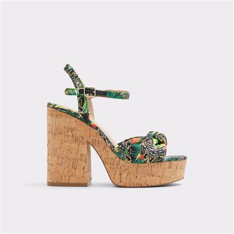 Ulialdan Bright Multi Womens Platform Sandals Aldo Us