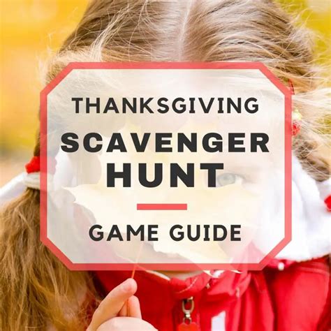 Thanksgiving Scavenger Hunt Game Guide