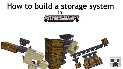 How To Make A Storage System In Minecraft Youtube