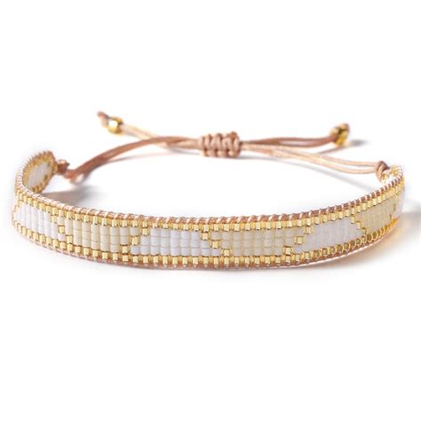 Bluestar Pulsera De Cuentas Miyuki Tejida A Mano Para Mujer Brazalete