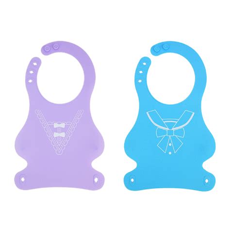 55 Off Silicon Baby Bibs 2 Pack Purpleblue For Girls Adorable Soft