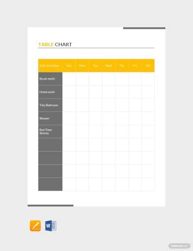 15+ Blank Table Templates - PDF, DOC, Excel | Free & Premium Templates