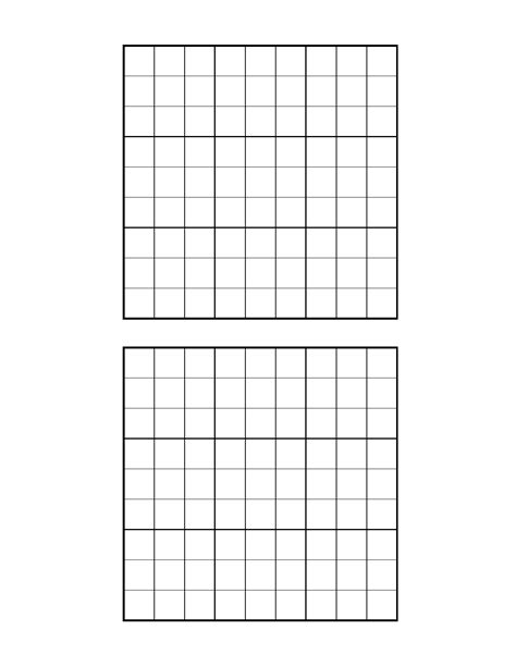 Blank Sudoku Grid Printable