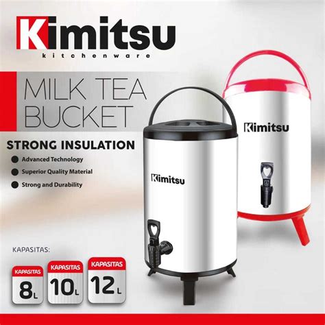 Jual Kimitsu Milk Tea Bucket Dispenser Air Water Jug Termos Air