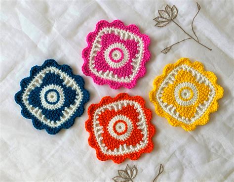 Ravelry: Flower square coaster pattern by Hila Lifshitz