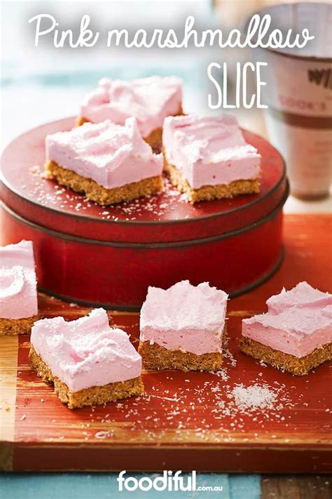 Pink Marshmallow Slice Recipe Quick Video Tutorial Slices Recipes