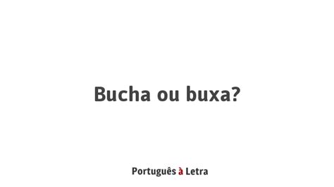 Como Se Escreve Bucha - Bucha ou buxa? | Português à Letra