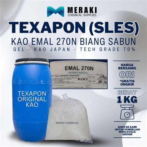 jual texapon sles merk emal  kao original kg shopee indonesia