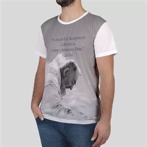 Camiseta Religiosa Masculina Padre Pio T Mercadolivre