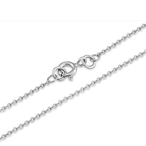 Link Chain In Ct White Gold Designer Chains Purejewels Uk