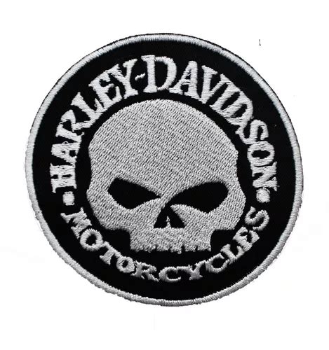 Parche Bordado Apliques Motos Harley Davidson Skull