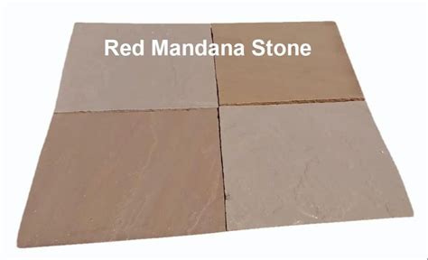 Unpolished Red Mandana Stone For Flooring Thickness Mm At Rs