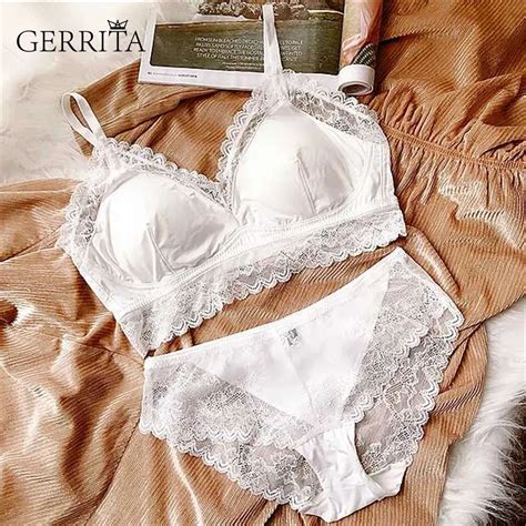 GERRITA Ensemble De Lingerie Noir Transparent En Dentelle Soutien