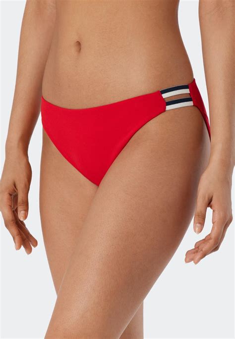Schiesser Bikini Damen B Gel Bikini Set Variable Tr Ger Mini Slip Ripp Optik Rot Underwater
