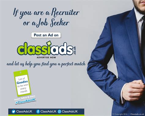 If you are a #Recruiter of a #Job Seeker. Post free Classified ads for