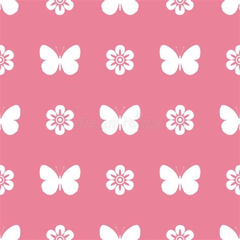 Pink Seamless Pattern Butterfly Stock Vector Illustration Of Beautiful Beauty 50138796