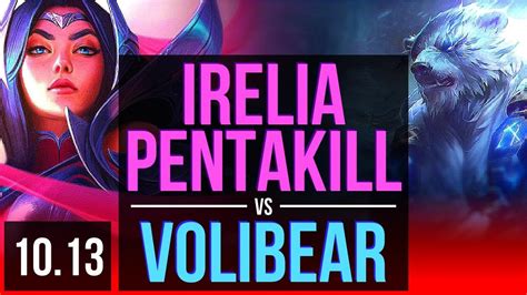 Irelia Vs Volibear Top Pentakill Early Solo Kills Kda