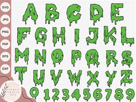 Slime Drip Alphabet Svg Dripping Font Svg Slime Font Svg Instant ...