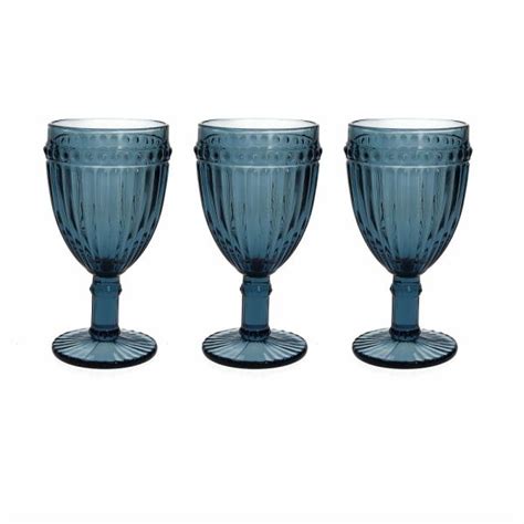 Set Blue Goblets Cc Dorico Tognana