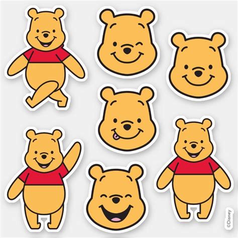 Happy Smile Winnie The Pooh Sticker Zazzle Cute Winnie The Pooh